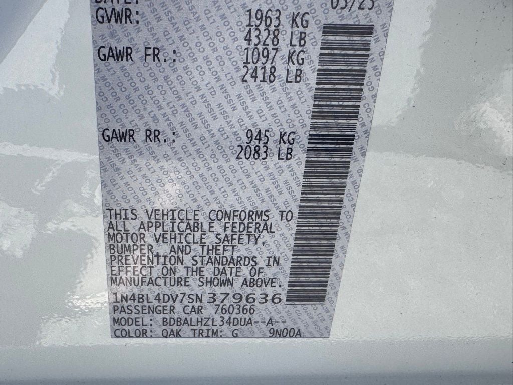 2025 Nissan Altima 2.5 SV