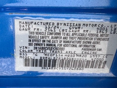 2025 Nissan Sentra SV