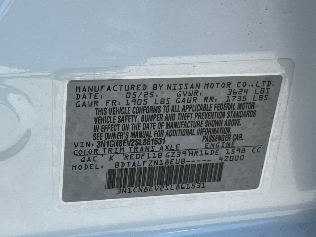 2025 Nissan Versa 1.6 SV