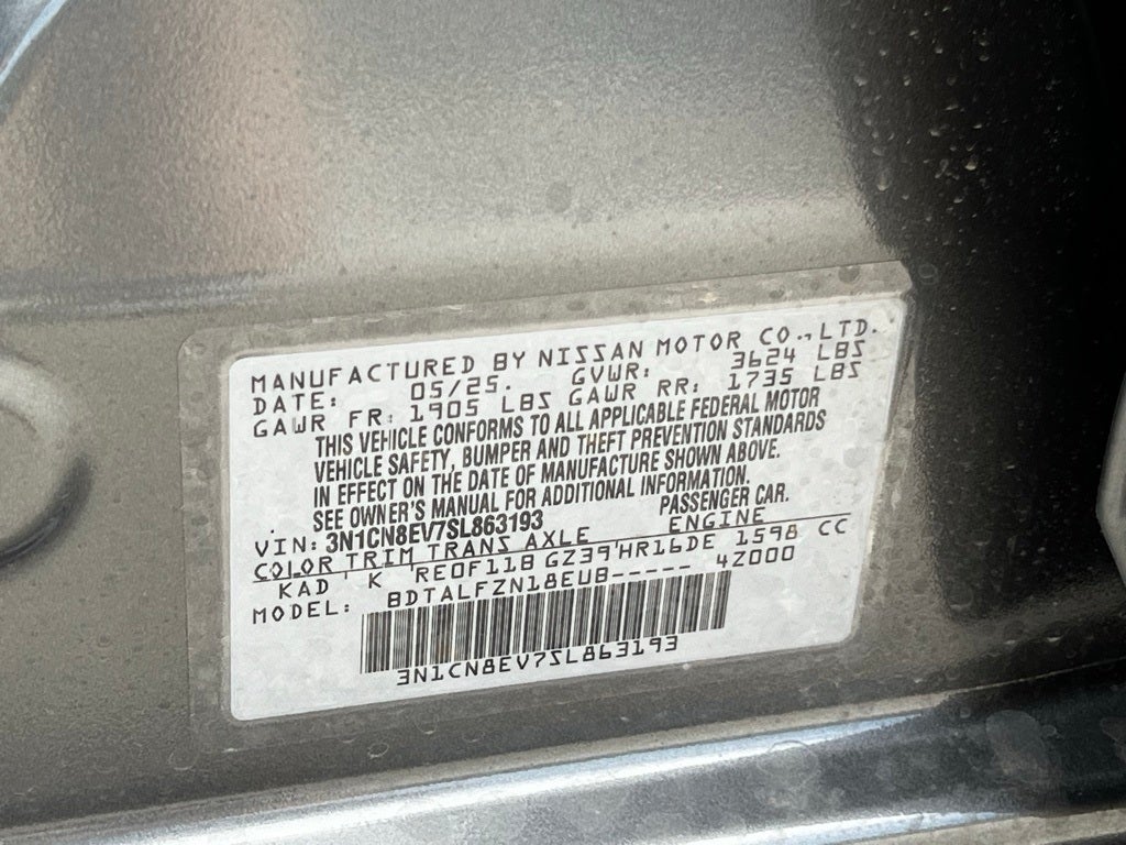 2025 Nissan Versa 1.6 SV