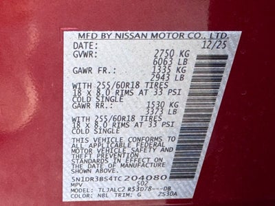 2026 Nissan Pathfinder SV