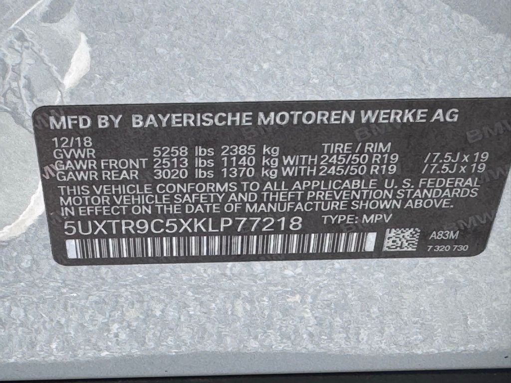 2019 BMW X3 xDrive30i