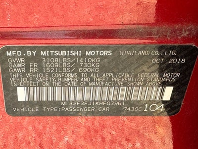 2019 Mitsubishi Mirage G4 ES