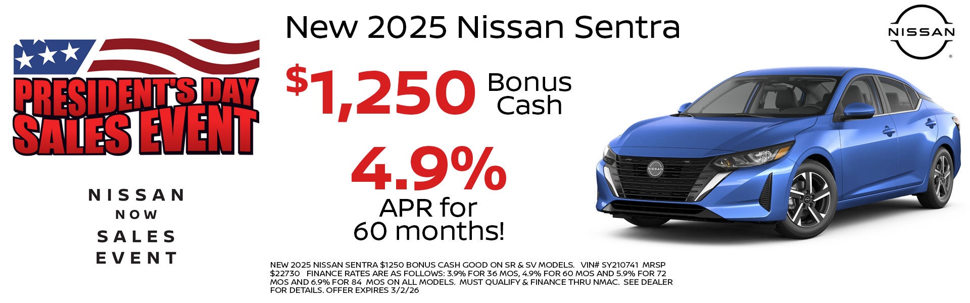 Nissan Sentra on offer 
