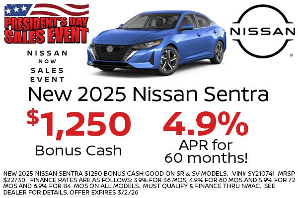 Nissan Sentra on offer 