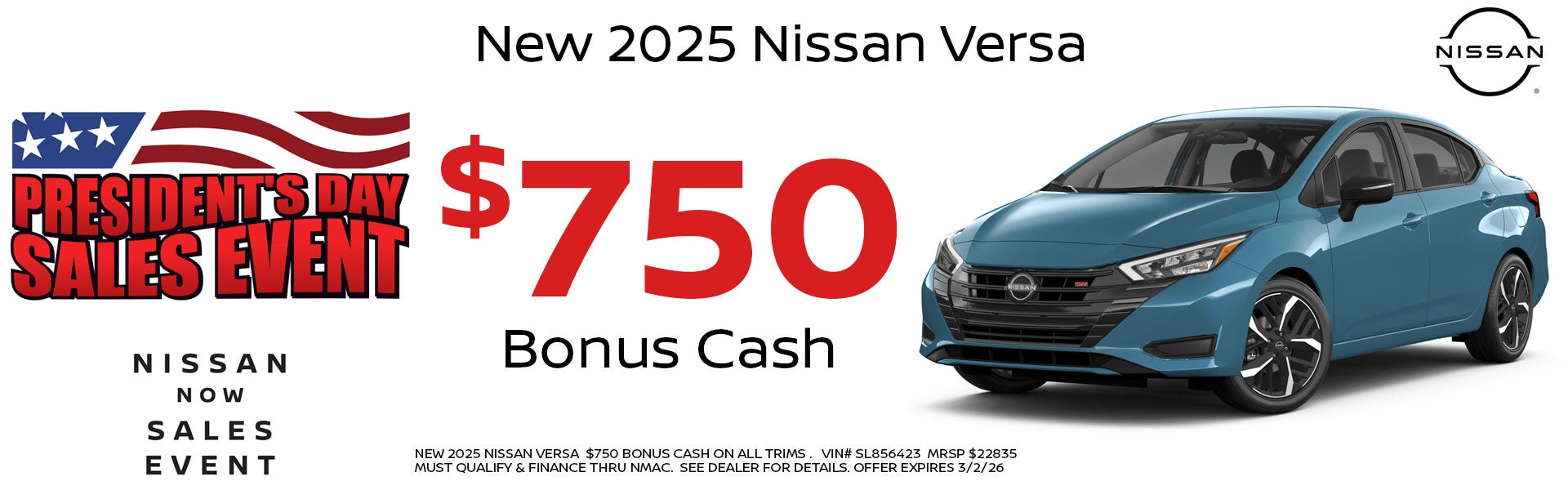 Nissan Versa on offer 
