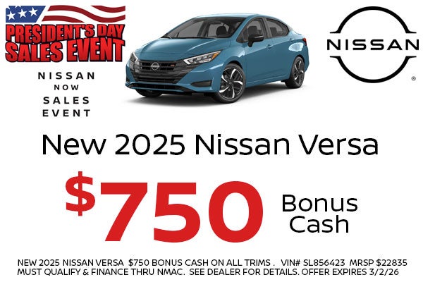 Nissan Versa on offer 