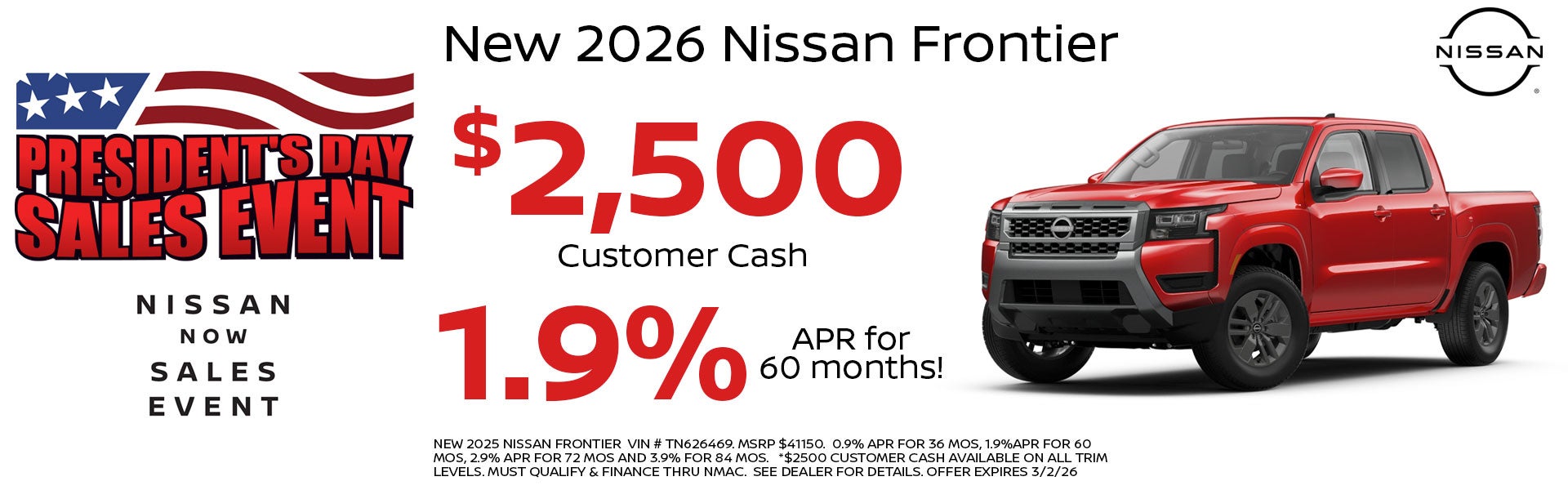 Nissan Frontier on offer 