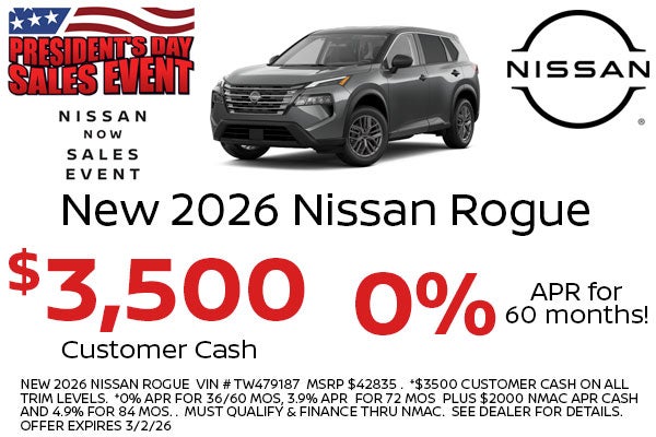 Nissan Rogue on offer 