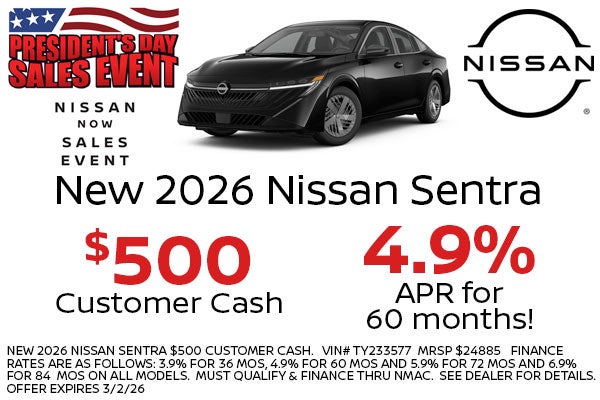 Nissan Sentra on offer 