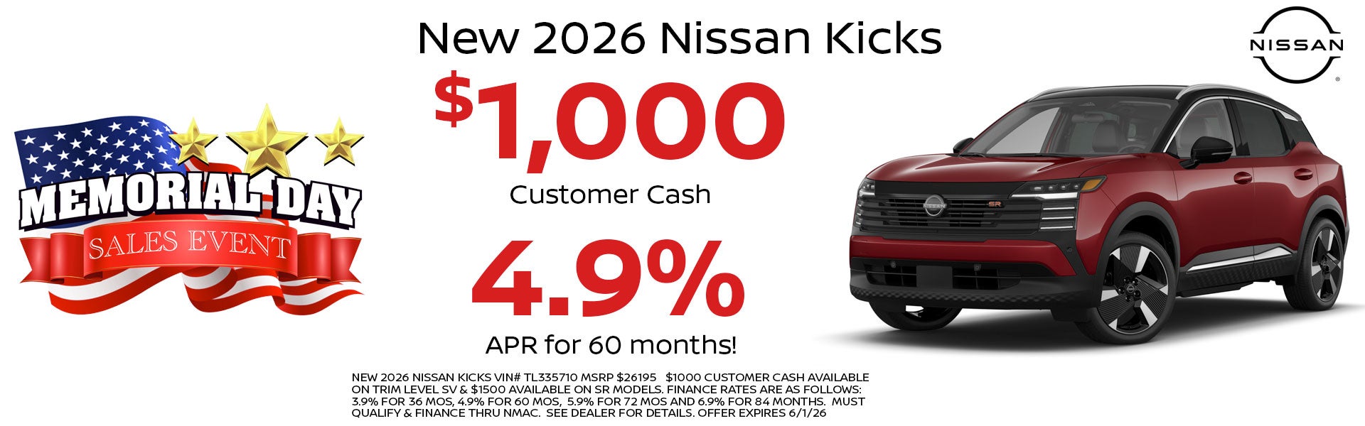 Nissan Kicks on offer