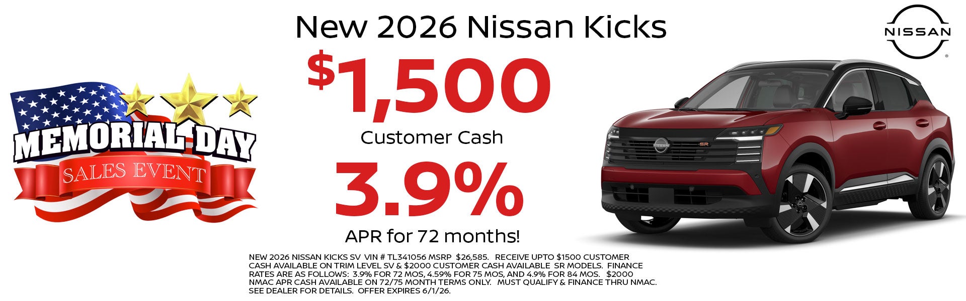 Nissan Kicks on offer