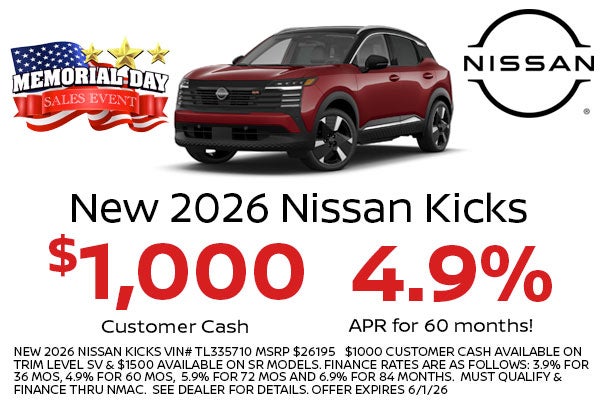 Nissan Kicks on offer
